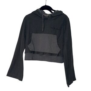 Triple Five Soul Black Cropped Hoodie Women XS